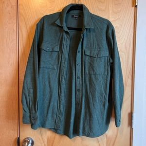 Madewell Dark Green Flannel Shirt Button Up - Small